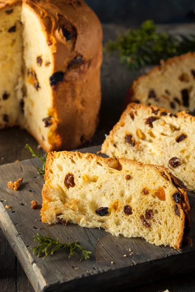 Homemade Christmas Even Panettone Bread — Stock Photo, Image