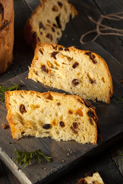 Homemade Christmas Even Panettone Bread — Stock Photo, Image