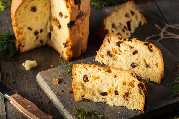 Homemade Christmas Even Panettone Bread — Stock Photo, Image