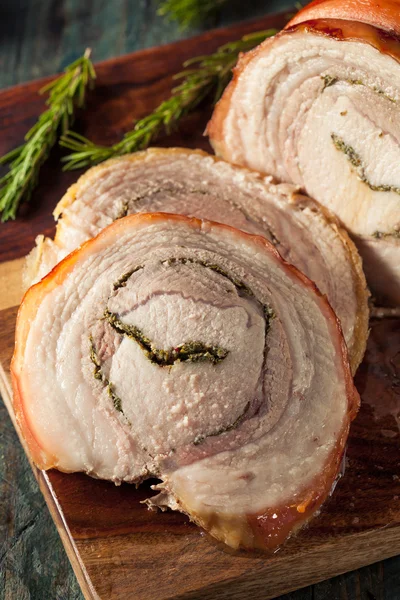 Domácí pečené válcované Porchetta — Stock fotografie