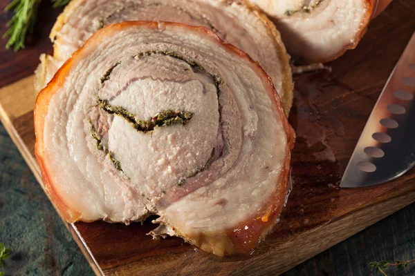 Asado de Porchetta laminado casero —  Fotos de Stock