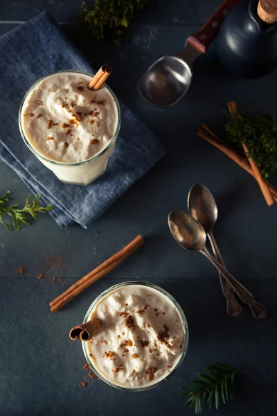 Homemade Eggnog Ice Cream Milkshake — Stock Photo, Image