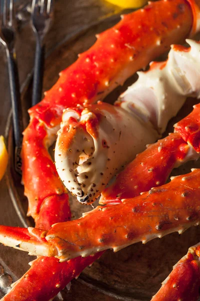 Főtt szerves alaszkai King Crab láb — Stock Fotó