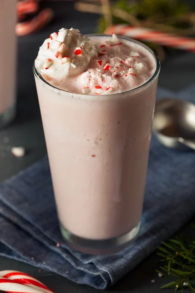 Candy trzciny cukrowej mięty Milkshake — Zdjęcie stockowe