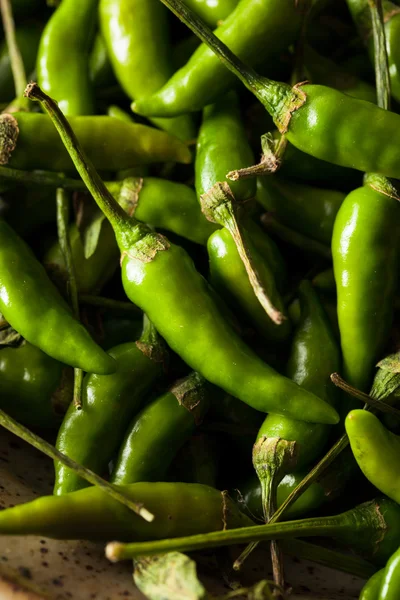 Gorący Tajski Chili pieprz zielony — Zdjęcie stockowe