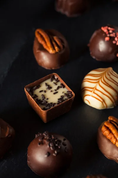 Tartufi di cioccolato fondente fatti in casa — Foto Stock