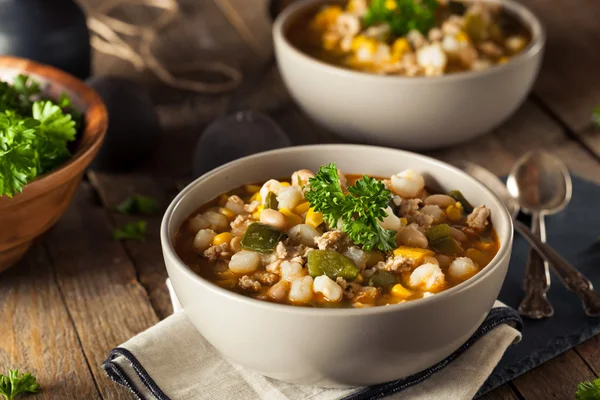 Hot Homemade White Bean Chicken Chili — Stock Image Hot Homemade White Bean Chicken Chili Royalty Free Stock Images
