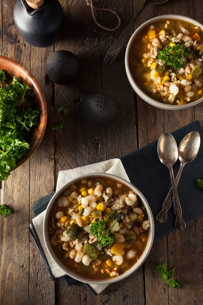 Hot Homemade White Bean Chicken Chili — Stock Image Hot Homemade White Bean Chicken Chili Stock Photo