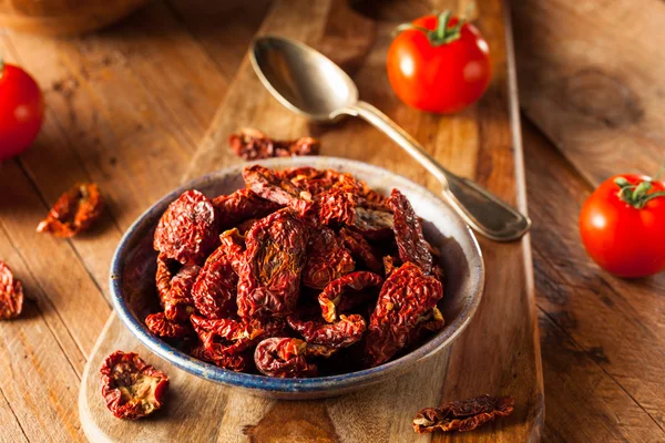 Organic Raw Sun Dried Tomatoes — Stock Photo, Image