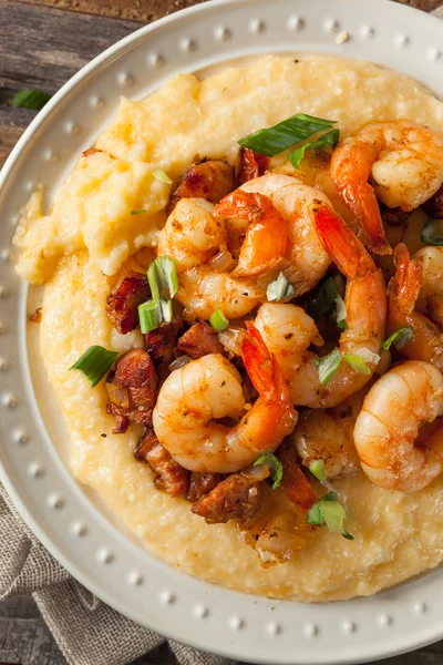 Camarones y sémola caseros — Foto de Stock