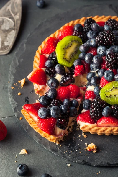 Homemade Key Lime Fruit Tart — Stock Photo, Image