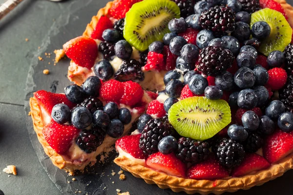 Homemade Key Lime Fruit Tart — Stock Photo, Image