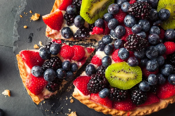 Homemade Key Lime Fruit Tart — Stock Photo, Image