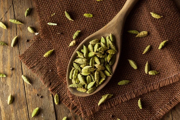 Surové organické Cardamom lusky — Stock fotografie