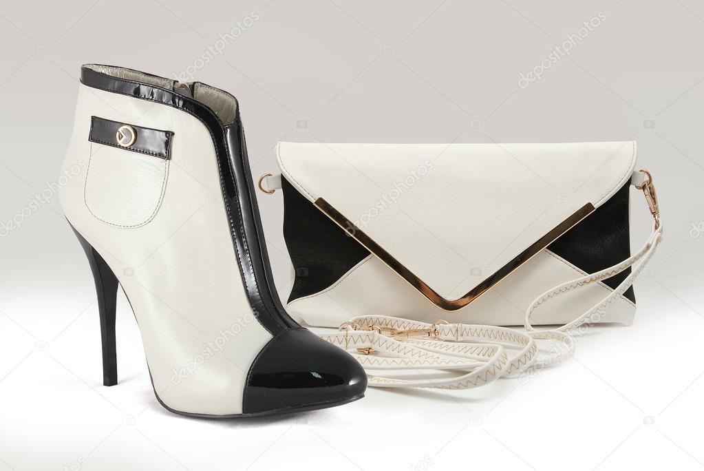 Footwear and accessories on white