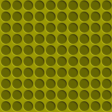 Sarı renklerde daire delikleri olan soyut, pürüzsüz desen