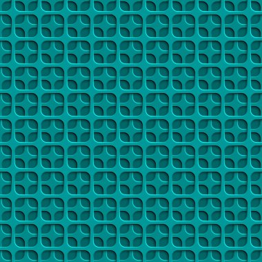 Açık mavi renklerde kare delikleri olan soyut, pürüzsüz desen