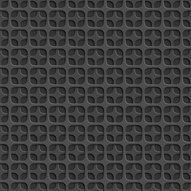 Gri renkli kare delikleri olan soyut, pürüzsüz desen