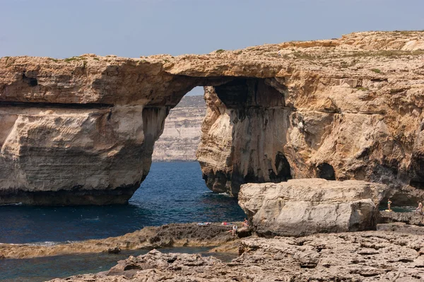 Ünlü Azure pencere. Gozo Adası, Malta.