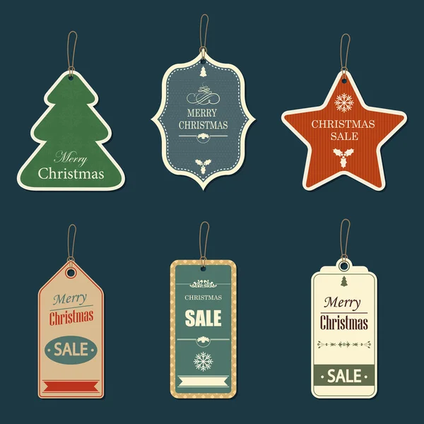 Christmas tags — Stock Vector