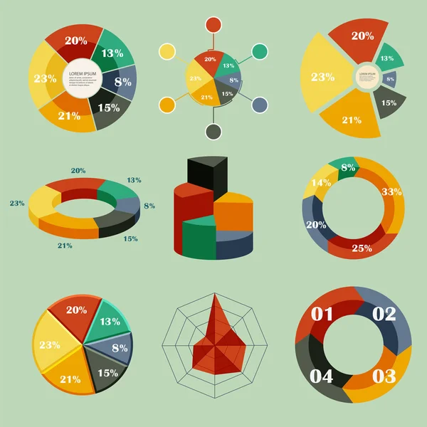 Infografiki wykresu — Wektor stockowy