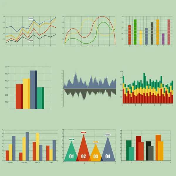 Conjunto de infográficos —  Vetores de Stock