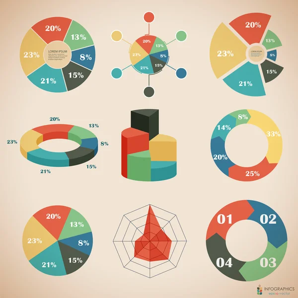 Schaubild-Infografik — Stockvektor