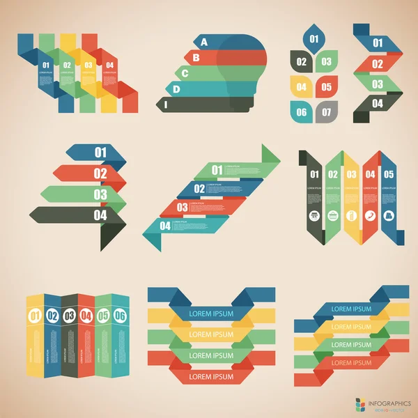 Infografik eingestellt — Stockvektor