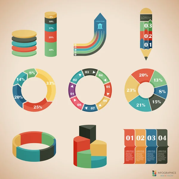 Graphic information elements — Stock Vector