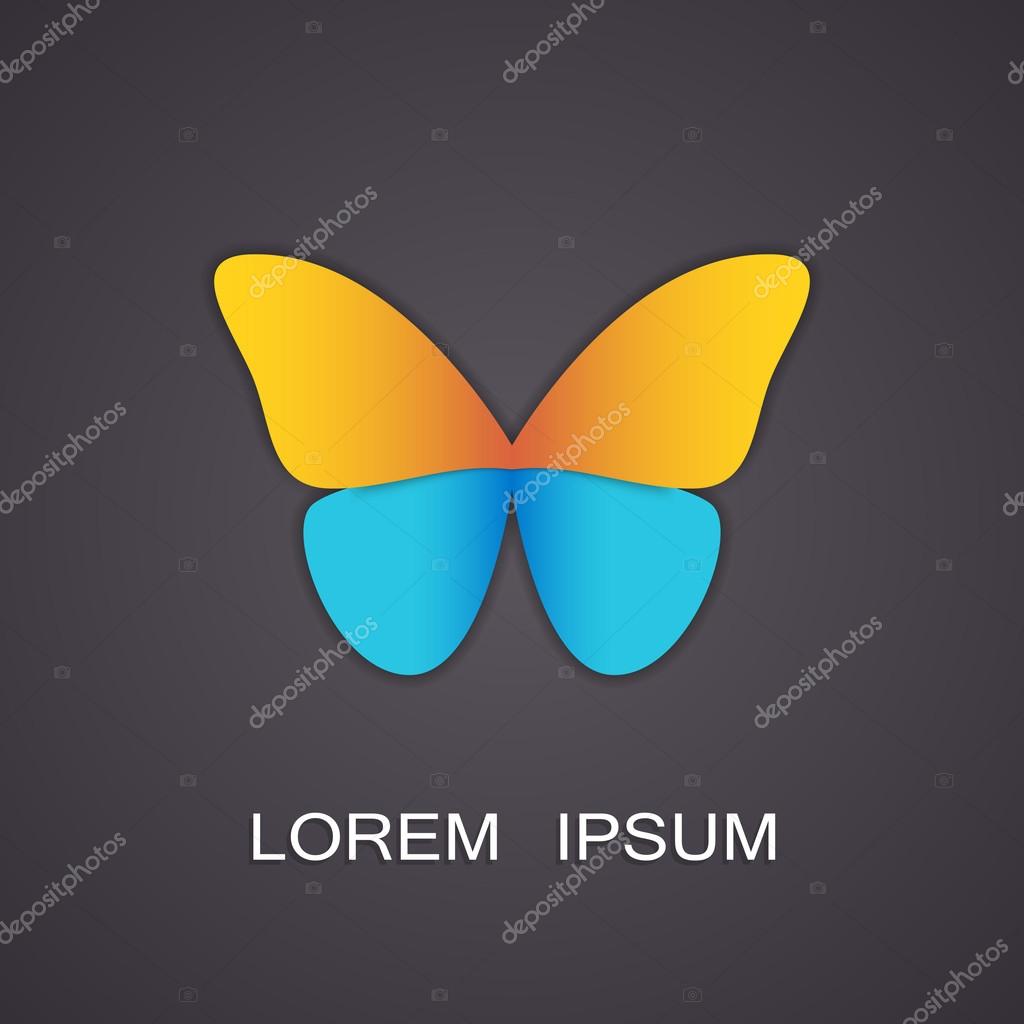 Vector illustration of a symbolic image of a butterfly
