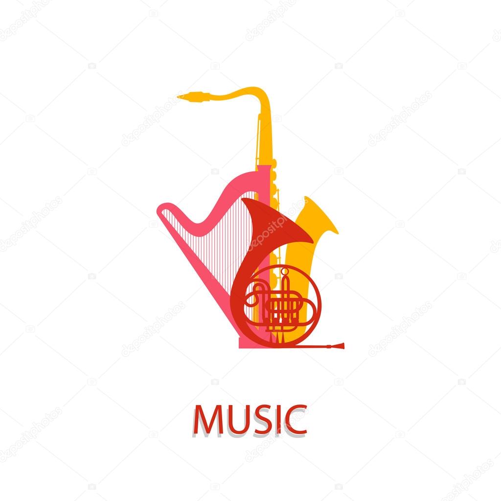 Vector illustration on the theme of music