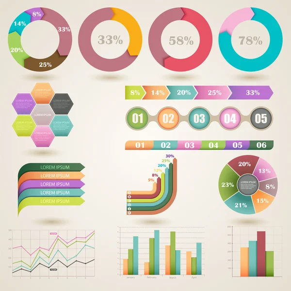 Grafikus információs elemek — Stock Vector