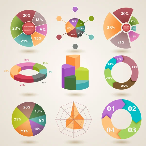 Graphic information elements — Stock Vector