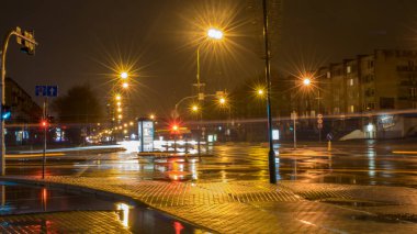 Geceleri Klaipeda şehri