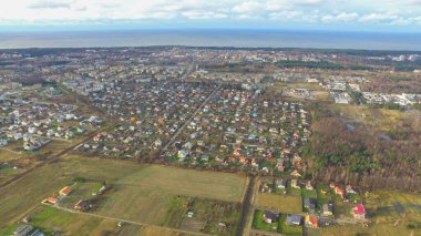 Gökyüzünden Palanga şehir manzarası