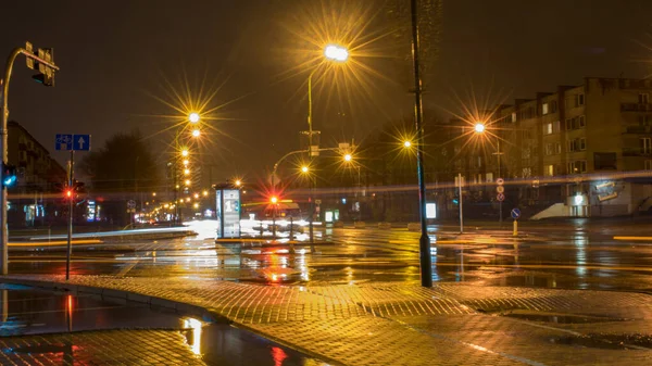 Geceleri Klaipeda şehri