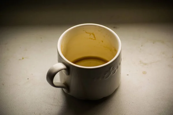 Taza Café Vacío Sucio — Foto de Stock