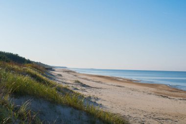 Litvanya 'nın sonbaharında plaj, Palanga