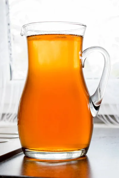 Glas Mit Apfelsaft — Stockfoto