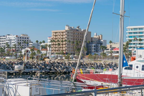 Larnaca Finikoudes Promenade Зимовий Час — стокове фото