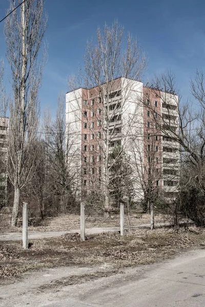 Casa Abandonada Zona Exclusão Pripyat Chernobyl — Fotografia de Stock