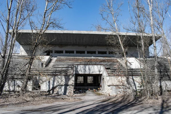 Opuštěná Budova Stadionu Černobylu Ukrajina — Stock fotografie