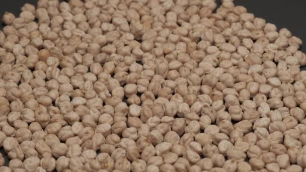 ひよこ豆のマメ科植物の回転 典型的な地中海の健康的な食事 ビーガン菜食主義者の栄養食品 — ストック動画