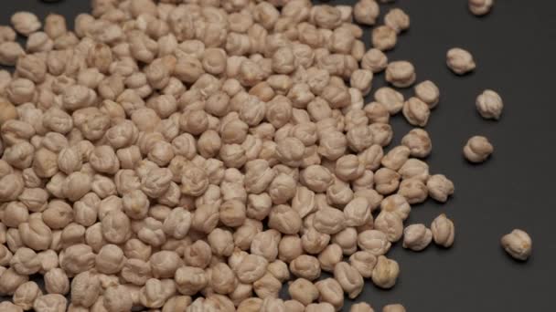 Legumbres Garbanzos Secos Sin Cocer Rotativas Dieta Mediterránea Alimentación Saludable — Vídeos de Stock