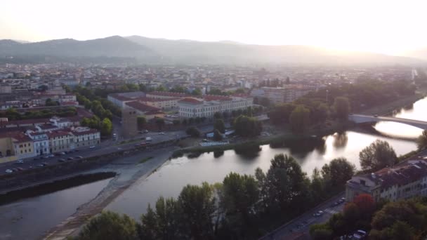 Floransa Şehir Manzarası Hava Manzarası Firenze Toskana — Stok video