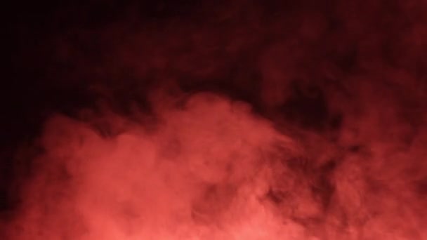 Halloween Strašidelný Krvavý Červený Kouř Černém Tmavém Pozadí Děsivá Mlha — Stock video