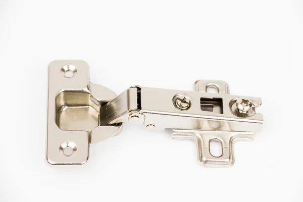 The furniture hinge on the white background — Stock Photo, Image