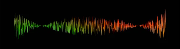 Forme Onde Signal Sonore Ligne Colorée Onde Audio Isolée Sur — Image vectorielle