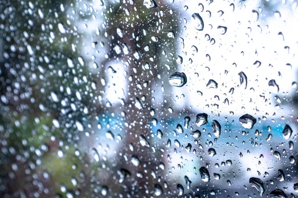 rain drops on the glass surface, rain drops background