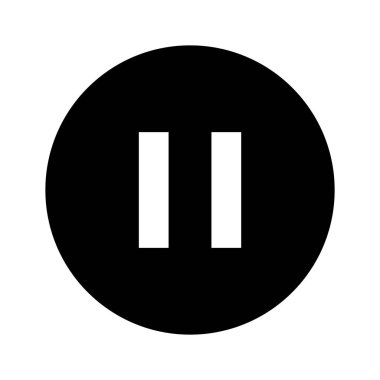 Simgeyi duraklat, sembolü daire şeklinde duraklat, grafik ortam için duraklat